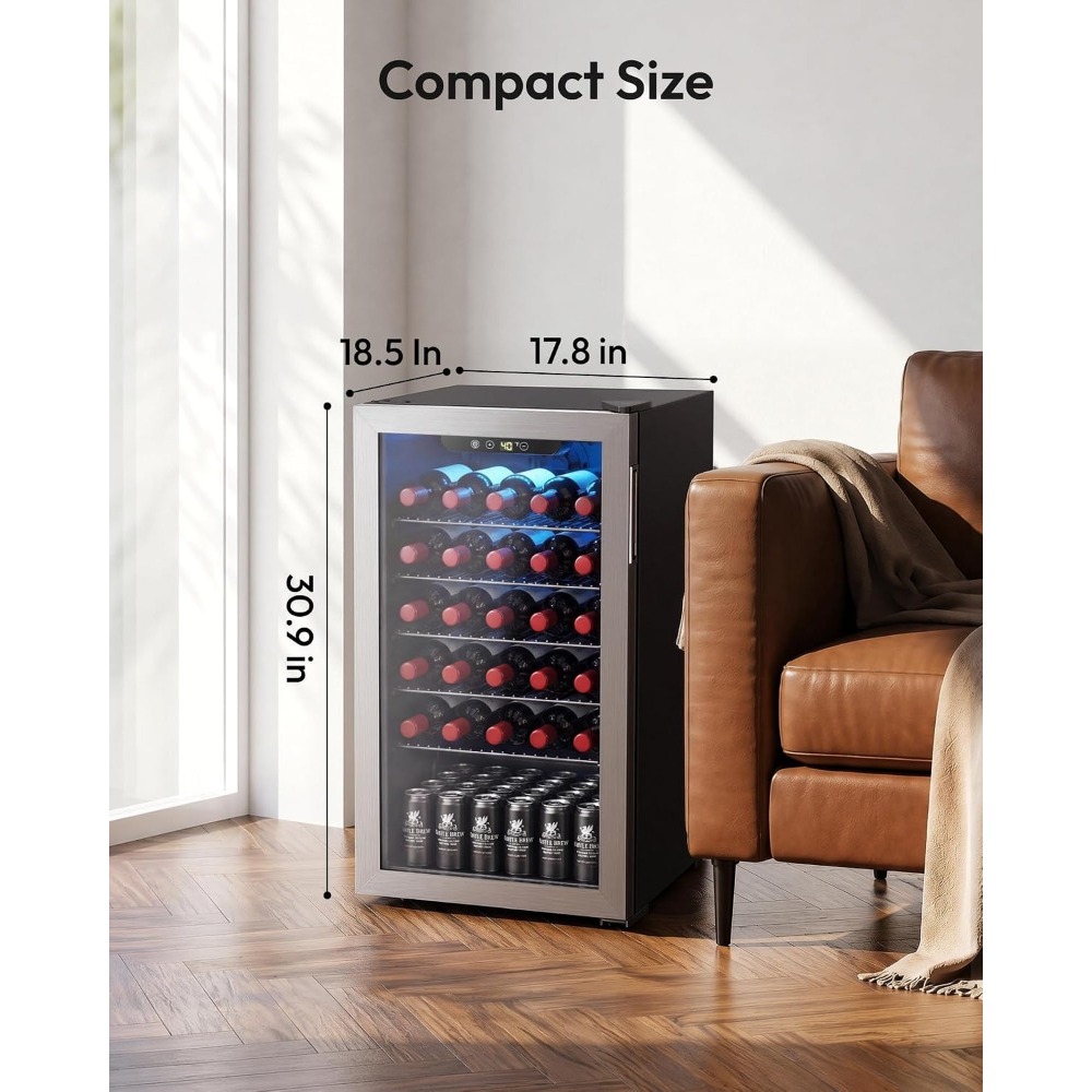 Wine Beer Fridge Small - Mini Refrigerador para Bebidas de 128