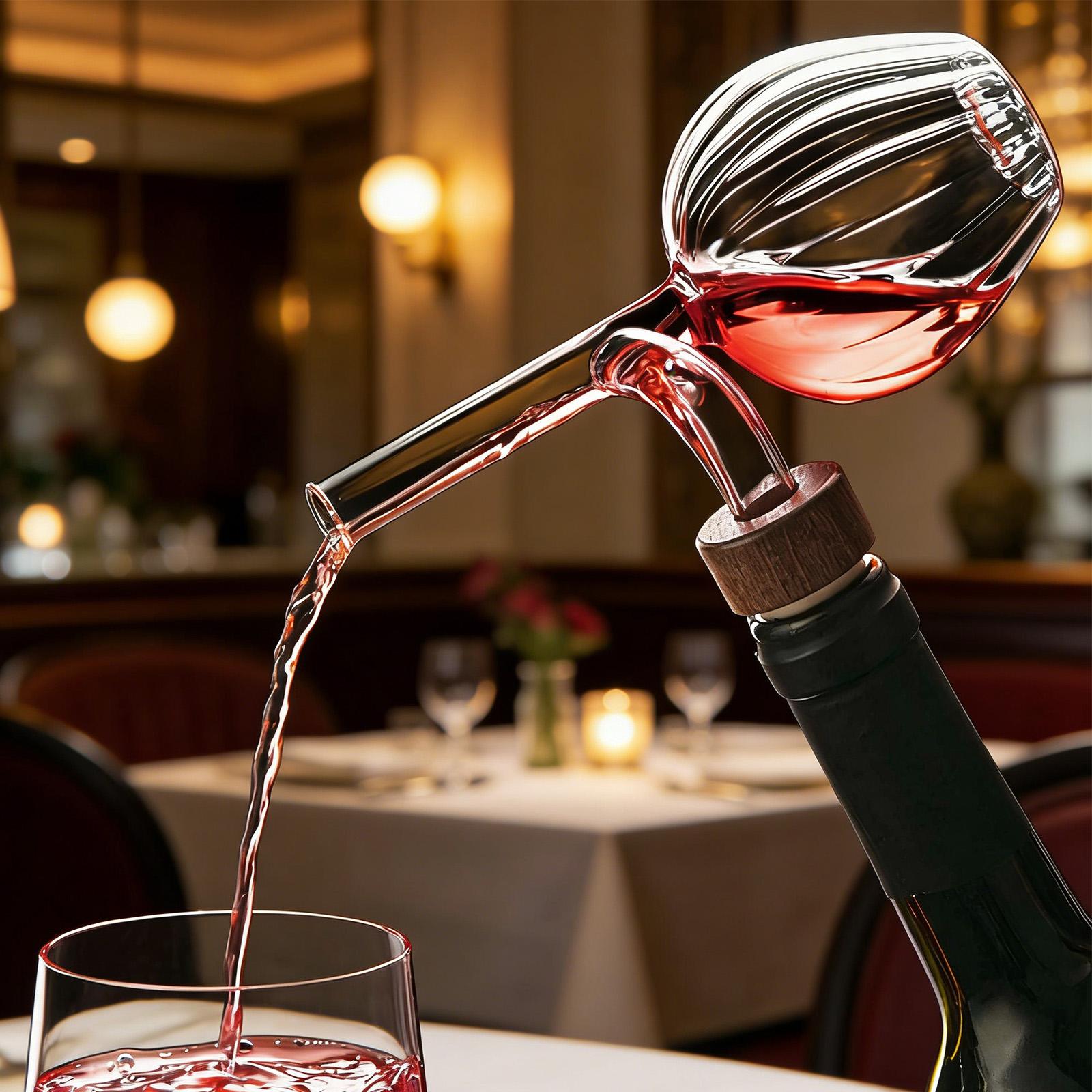 Wine Aerator Pour - Decantador de Vino Rojo Transparente Moderno