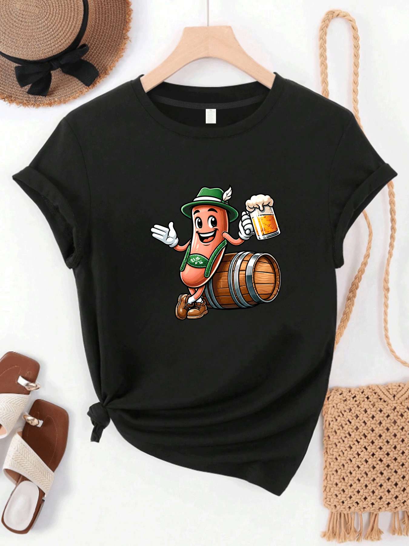 Wine Beer Festival - 【MYJ062655】Camiseta para mujer Beer Festival con