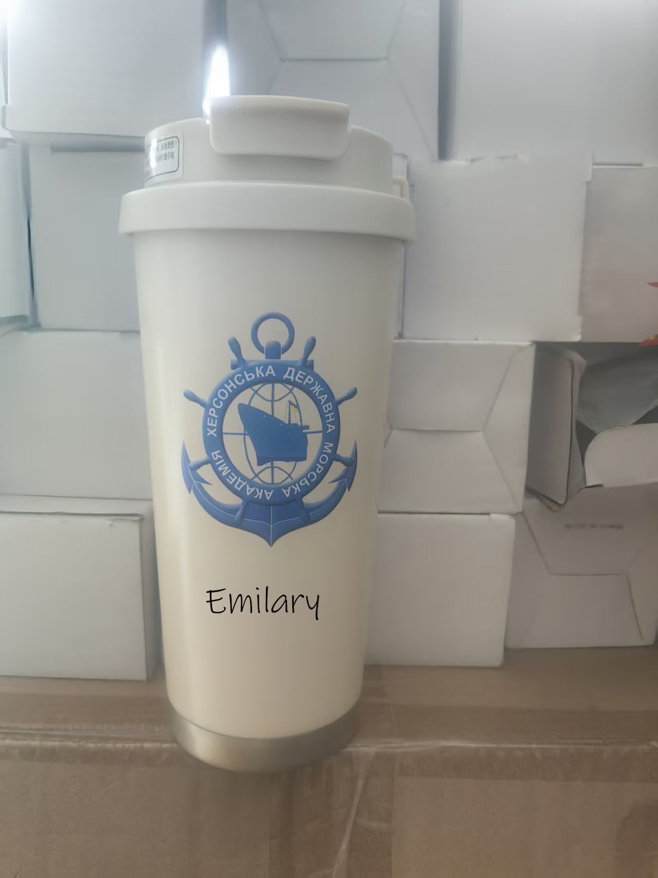 Wine Beer Name - Botella de agua personalizada con logotipo