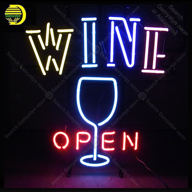 Wine Beer Store - Letrero de neón para vino abierto