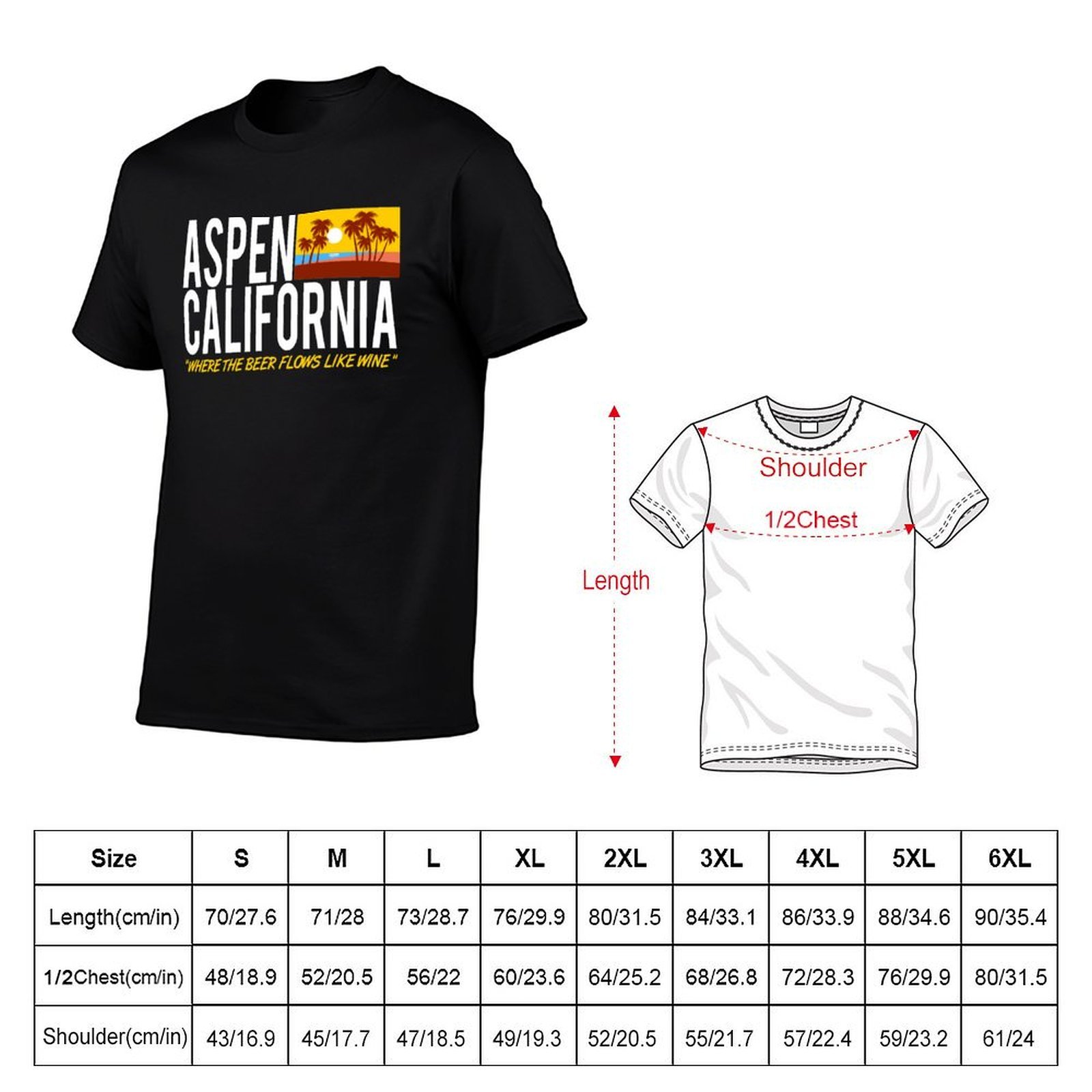Camiseta Aspen California - Wh - Wine Like Beer reseña y precio