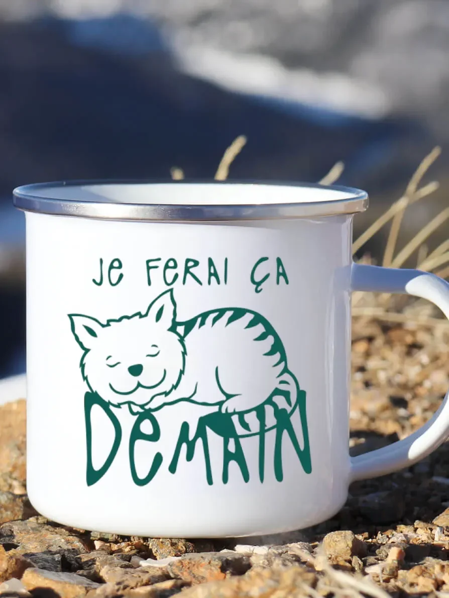 Bonita taza de café esmaltada  - Wine Beer Festival reseña y precio