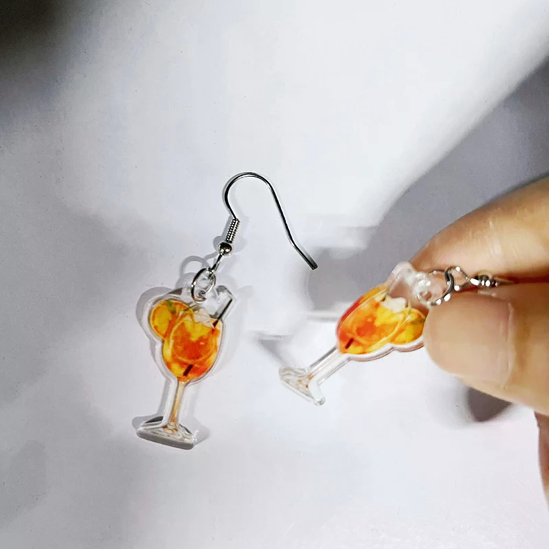 Pendientes de diseño plano 2D  - Wine Beer Festival reseña y precio