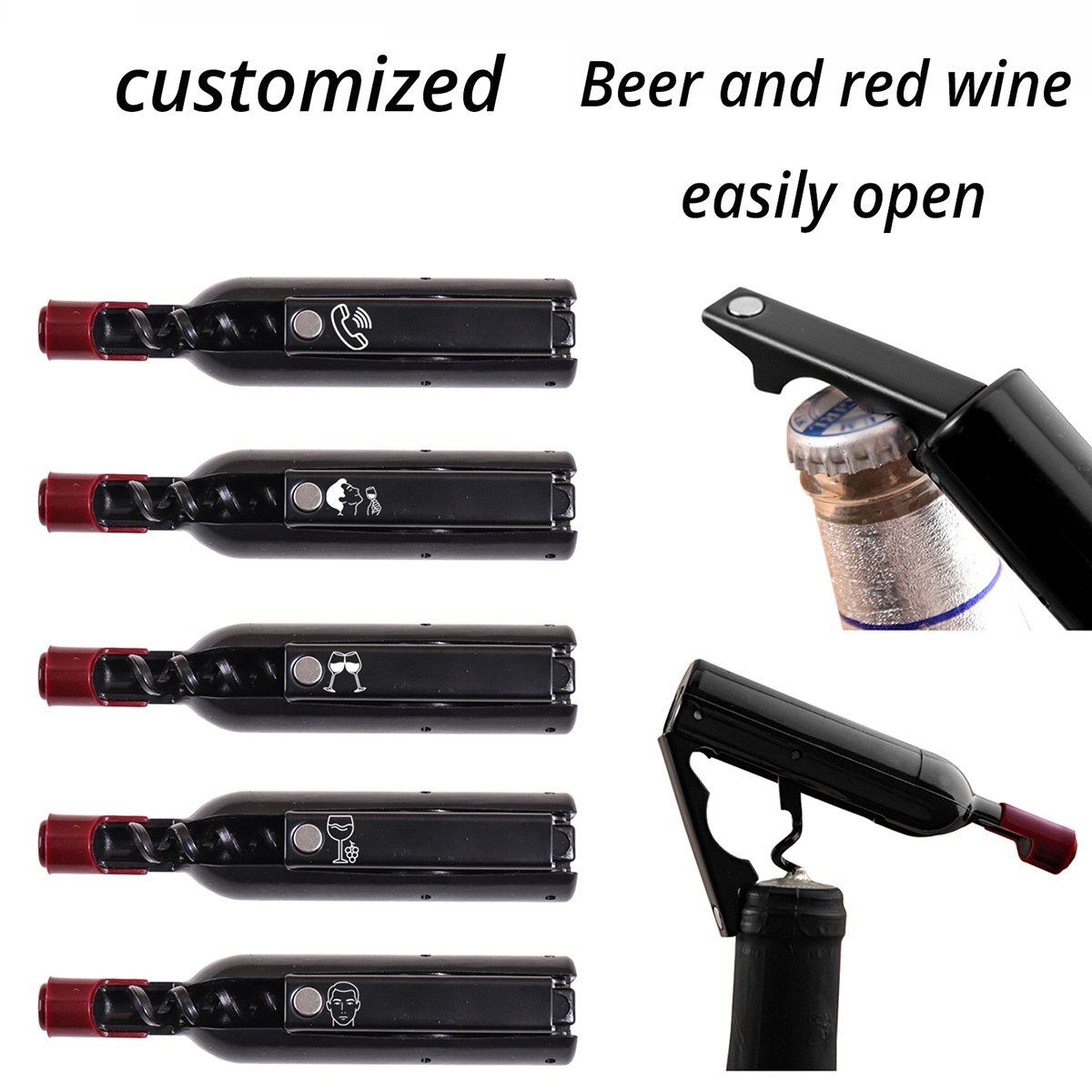 Sacacorchos de Vino con Texto  - Wine Beer Name reseña y precio