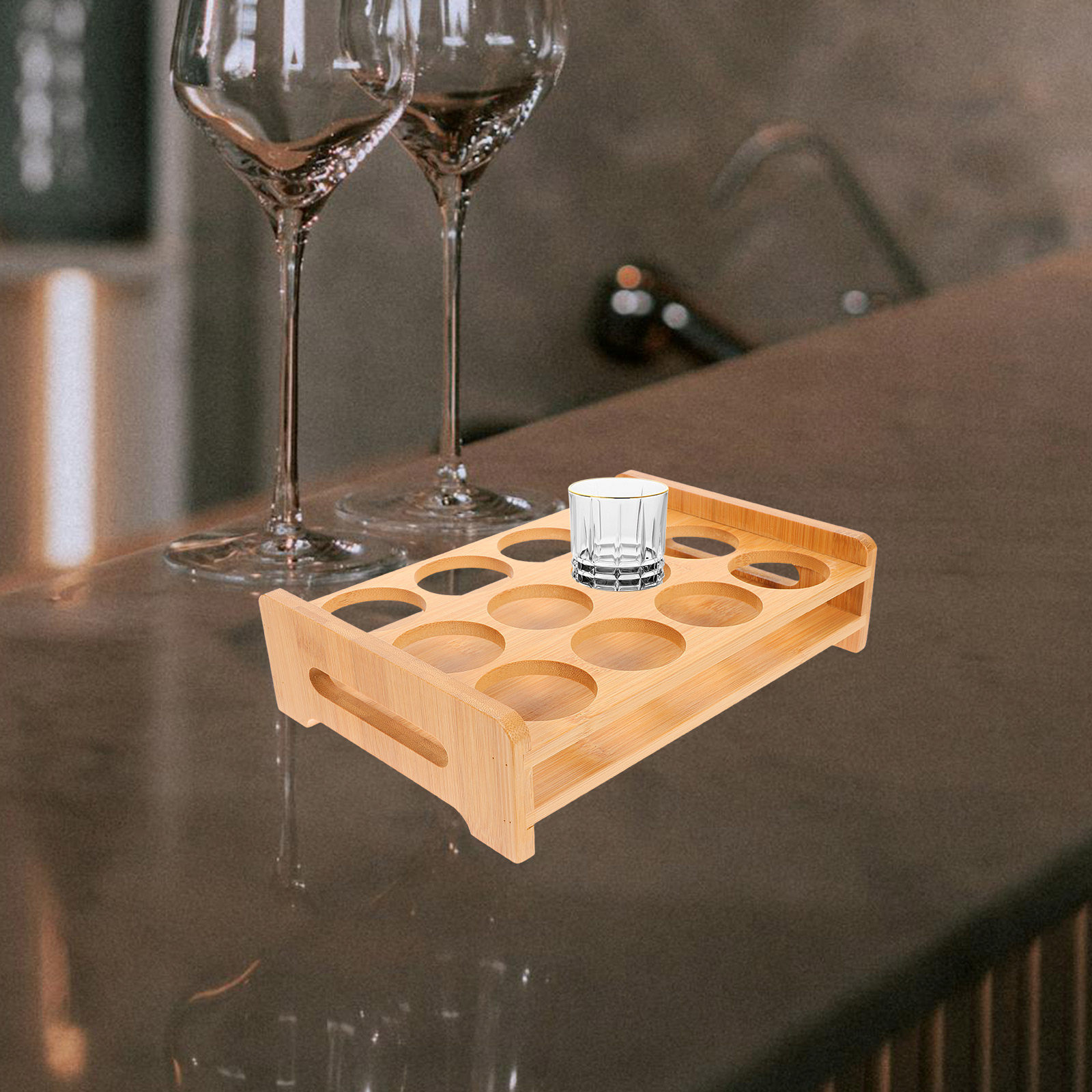 Soporte de Bambú para Vasos de - Wine Beer Bar reseña y precio