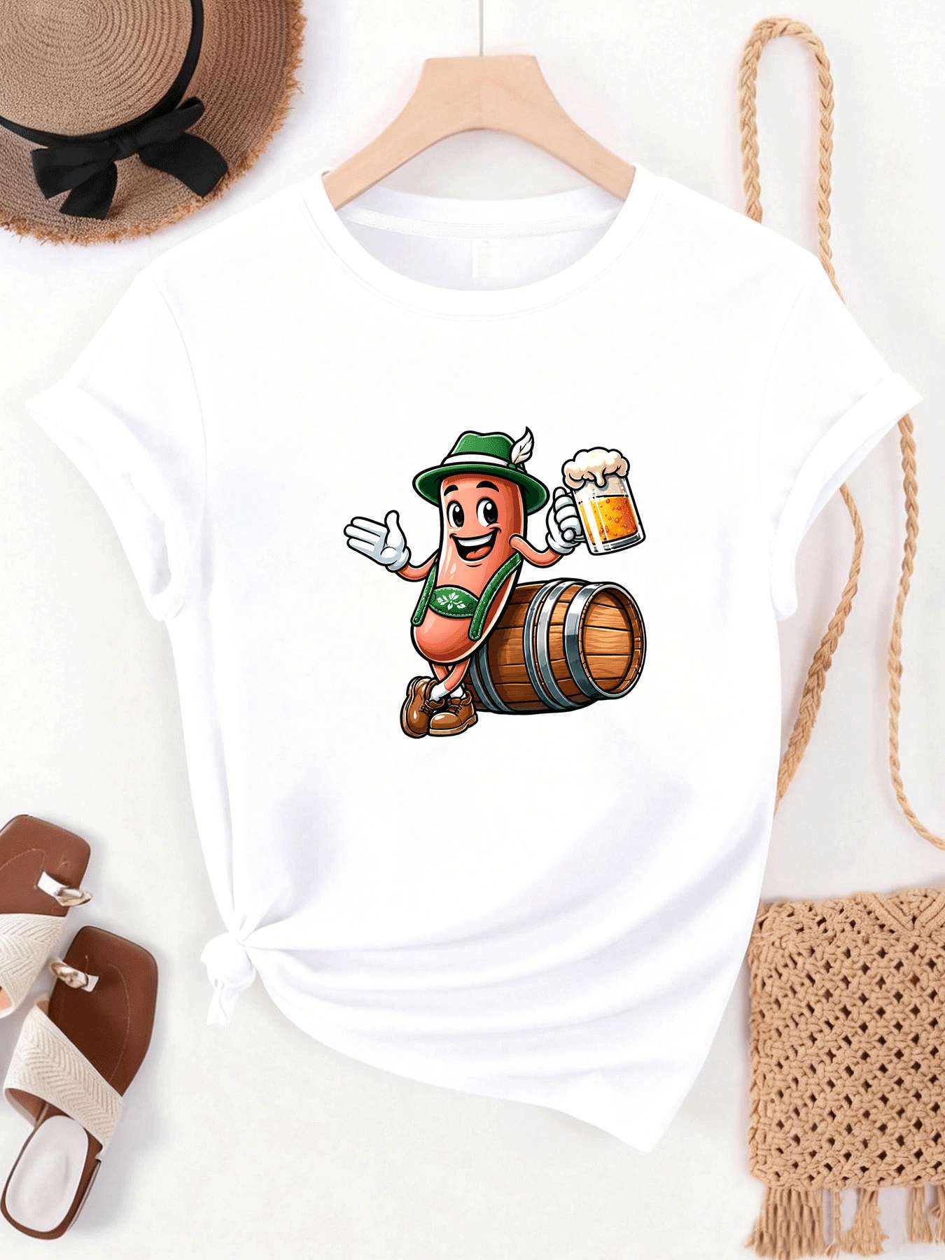 【MYJ062655】Camiseta para mujer - Wine Beer Festival reseña y precio
