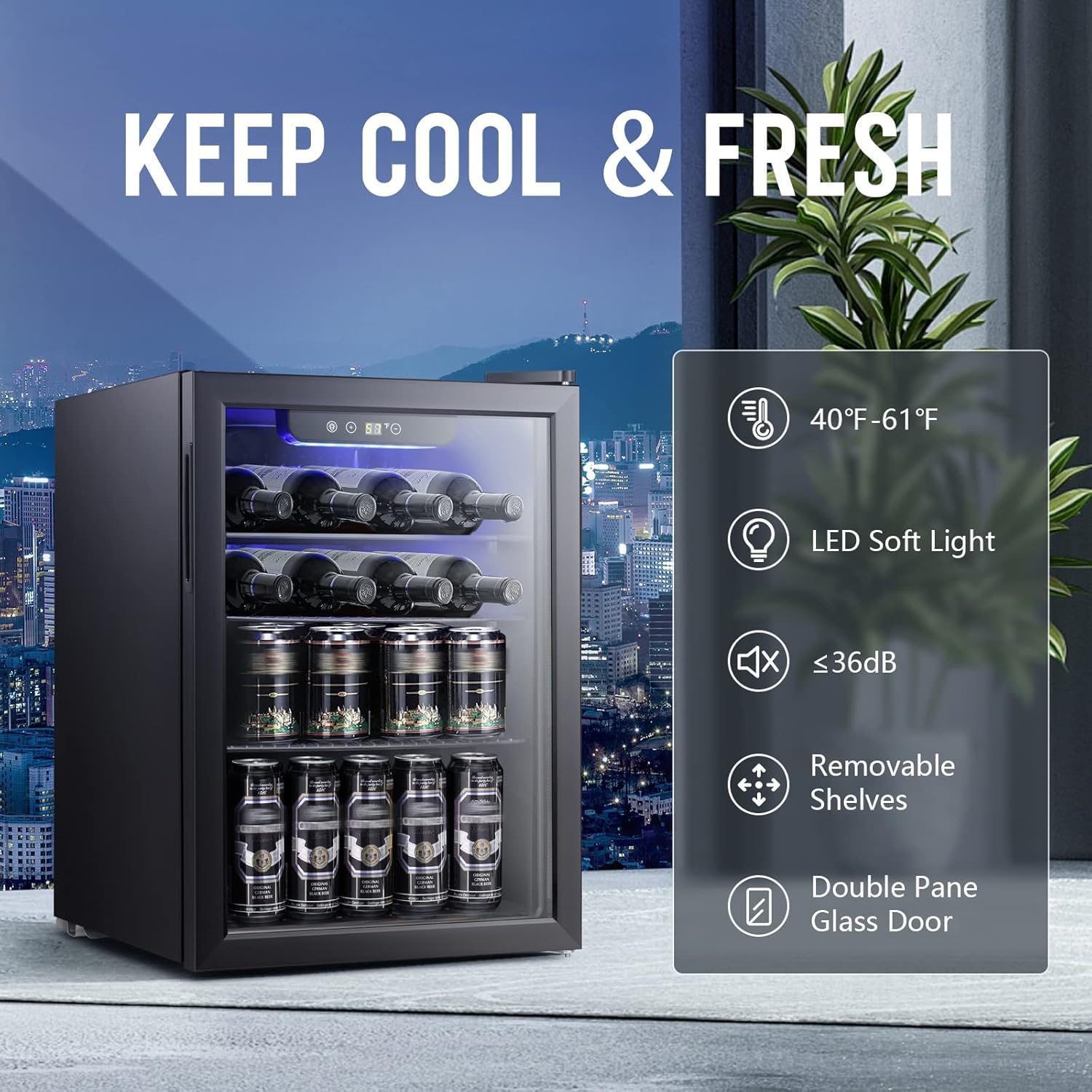 Enfriador de Vino/Refrigerador - Wine Beer Fridge Small reseña y precio
