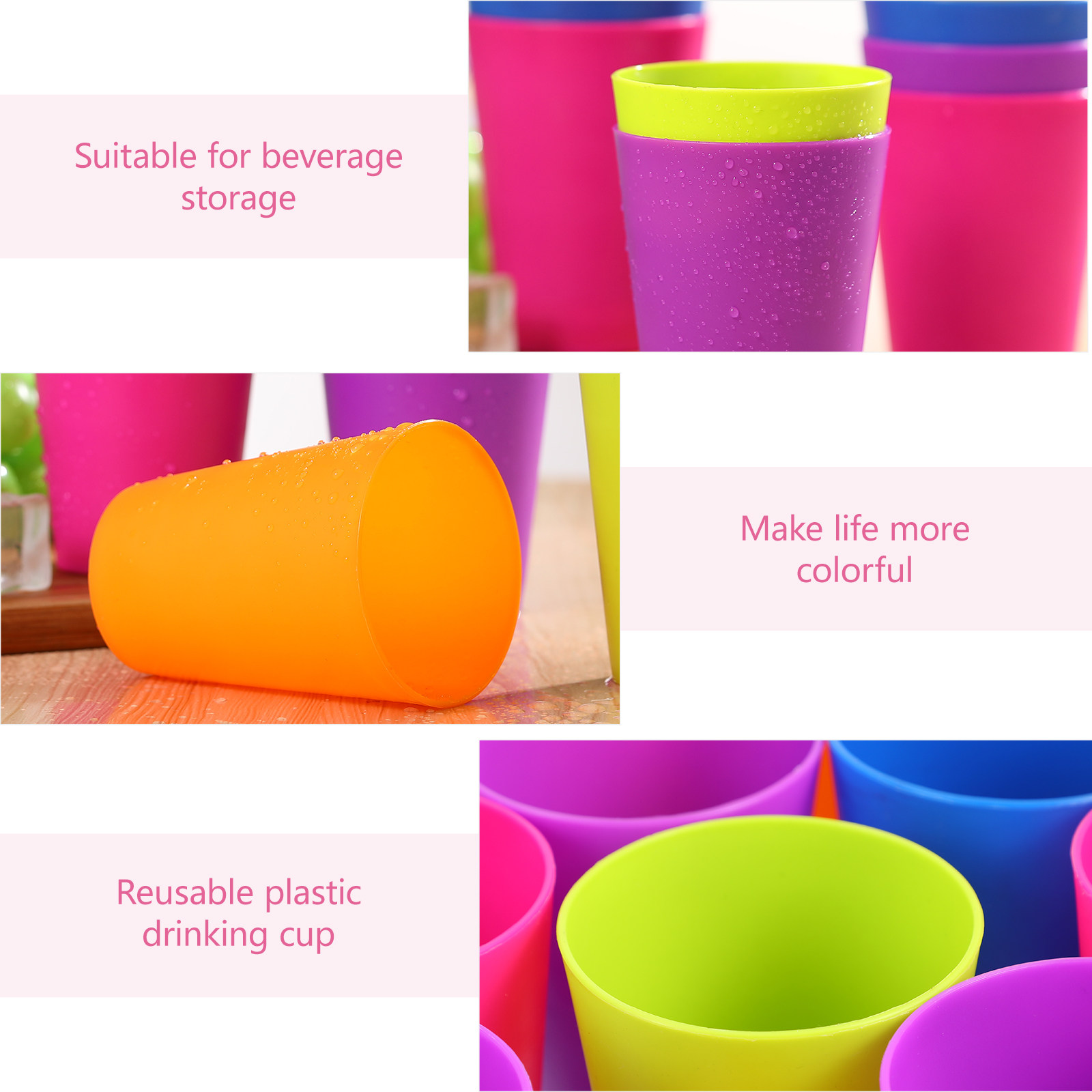 15 Vasos de Plástico de Colore - Wine Beer Mix reseña y precio