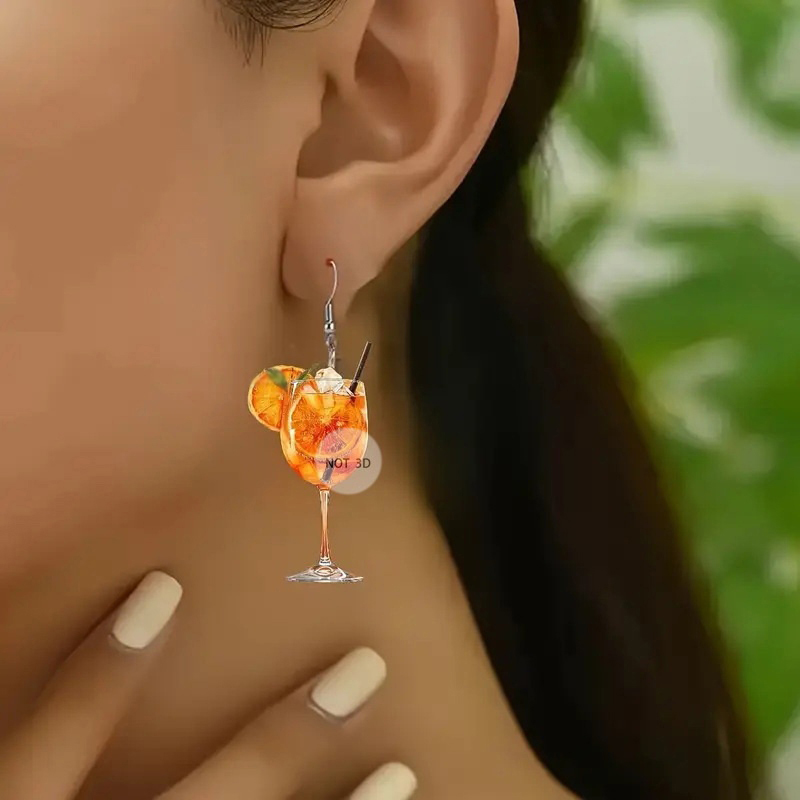 Pendientes de diseño plano 2D  - Wine Beer Festival reseña y precio