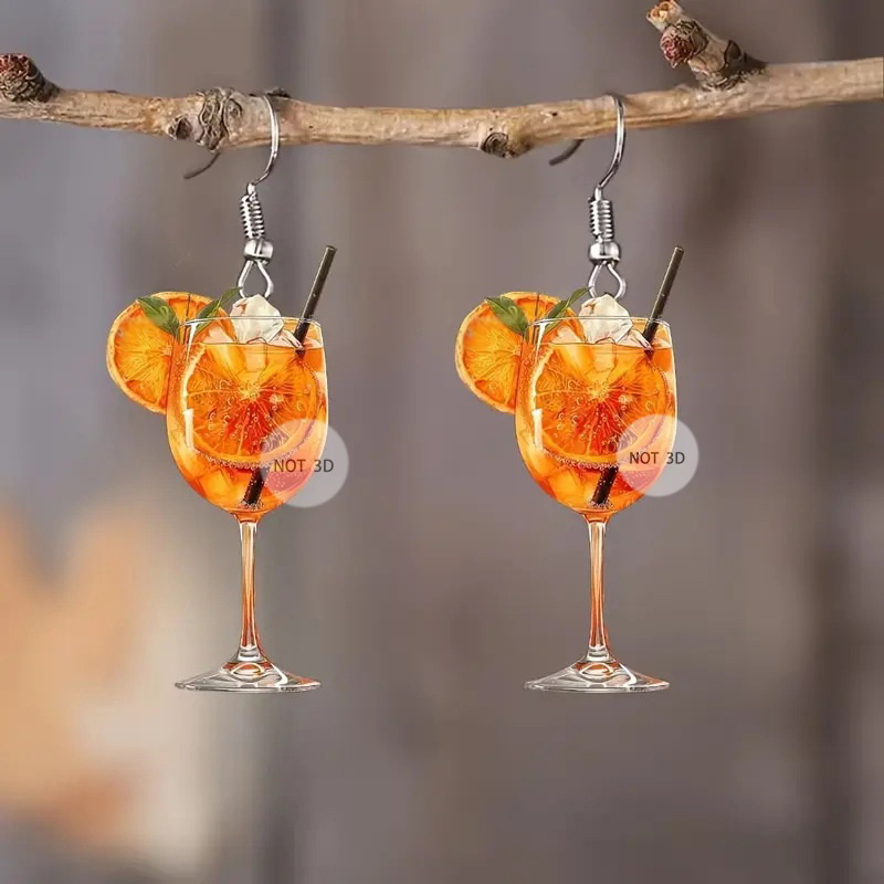 Pendientes de diseño plano 2D  - Wine Beer Festival reseña y precio