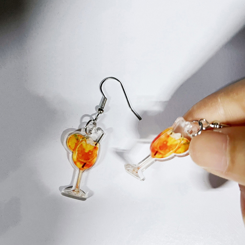 Pendientes de diseño plano 2D  - Wine Beer Festival reseña y precio