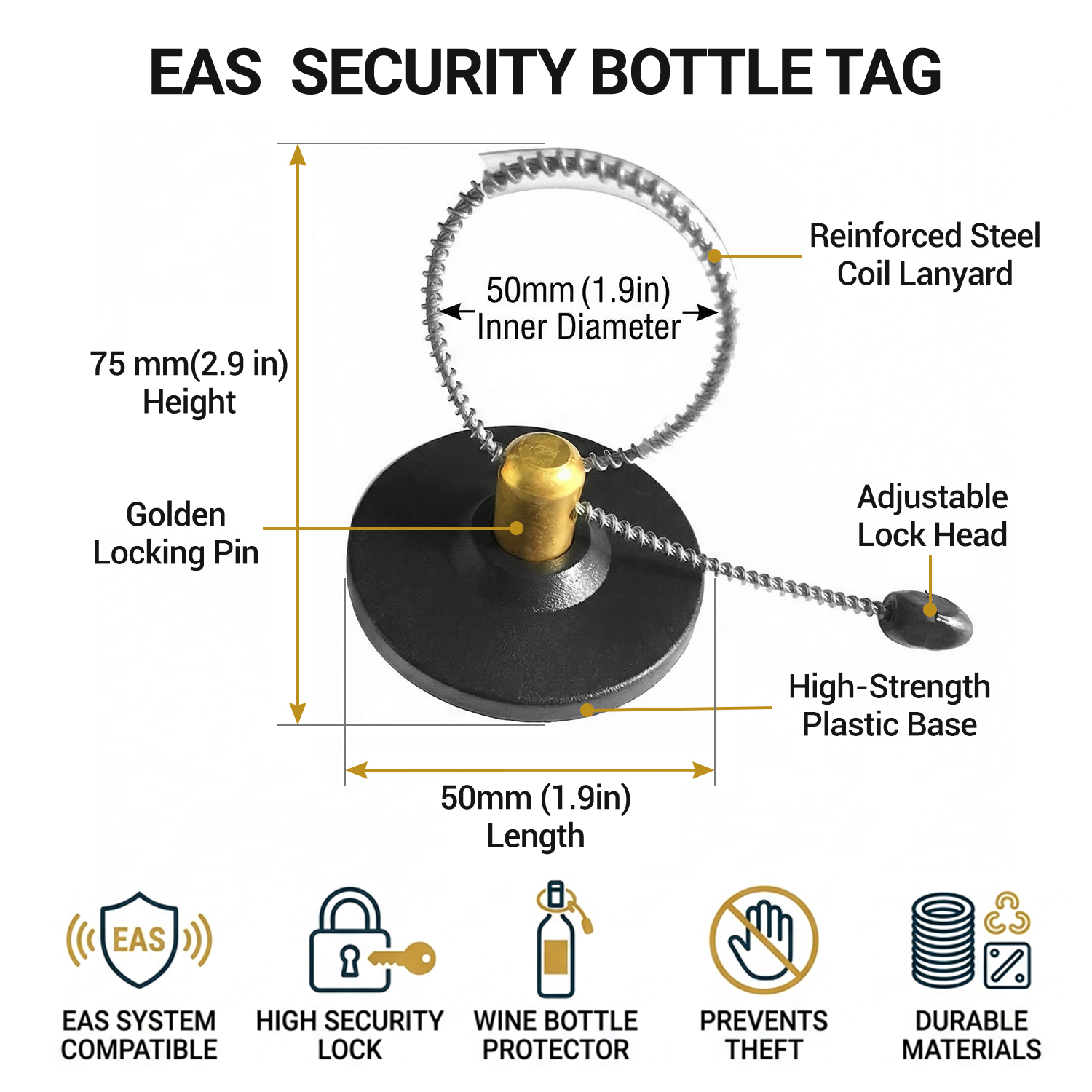 50 Etiquetas de Seguridad para - Wine Beer Store reseña y precio