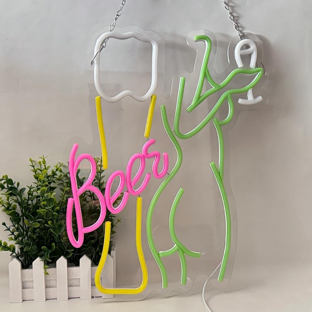 Letrero de Neón con Diseño de  - Wine Beer Store reseña y precio